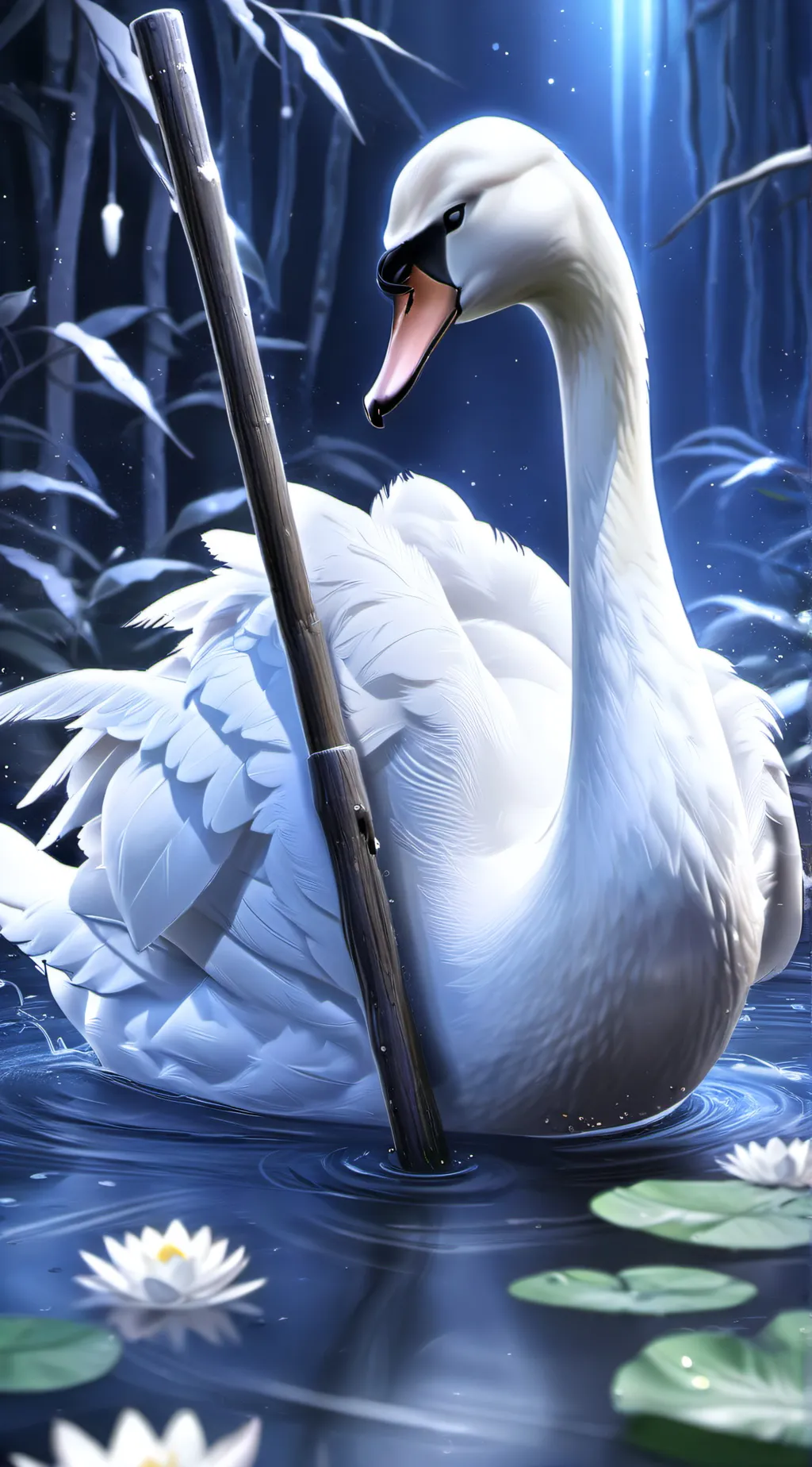 ai character: Swan background