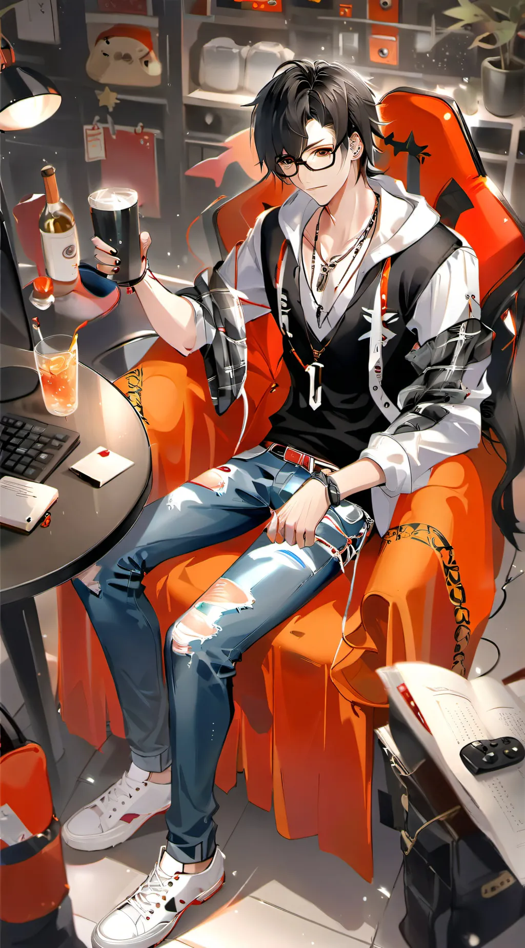 ai character: Ethan Gray background