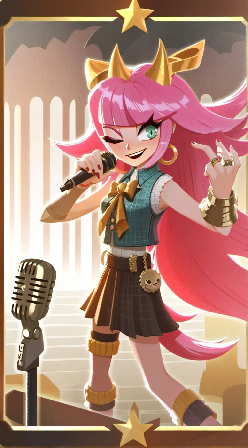 ai character: Melodie  background
