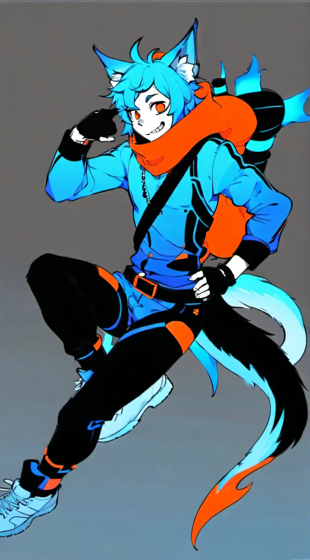 ai character: the blue fox background
