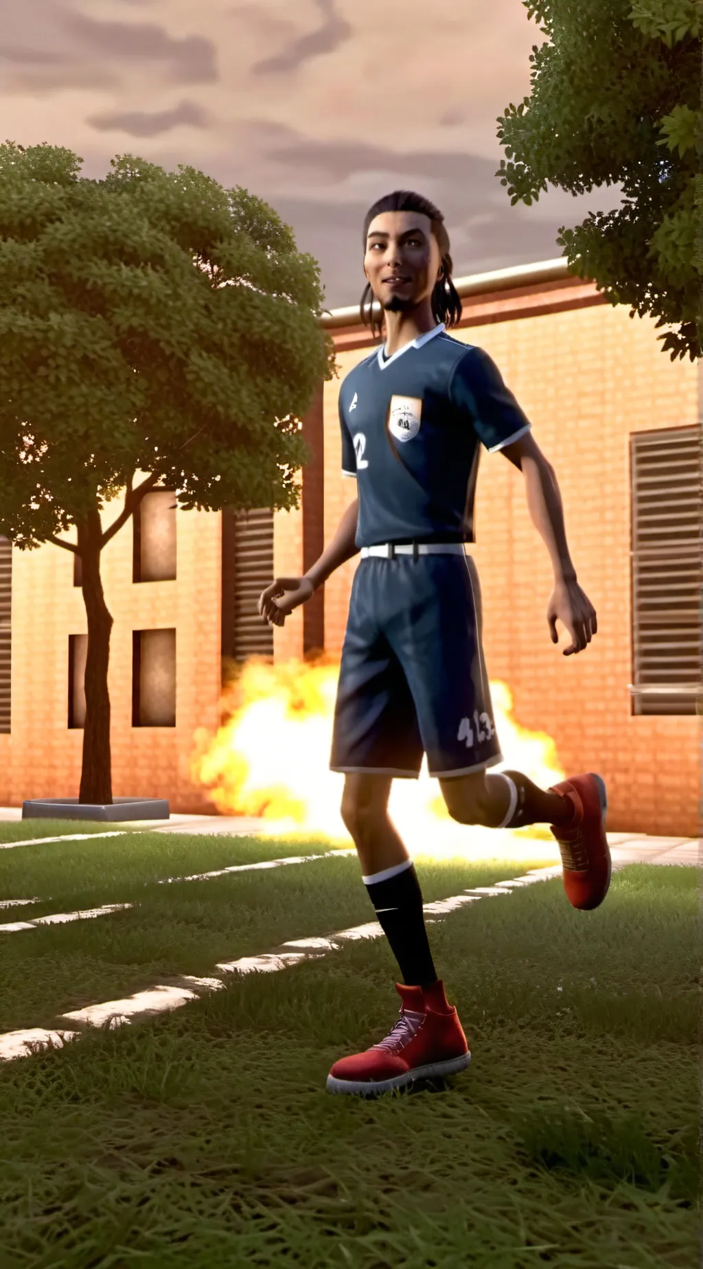 ai character: Soccer player background