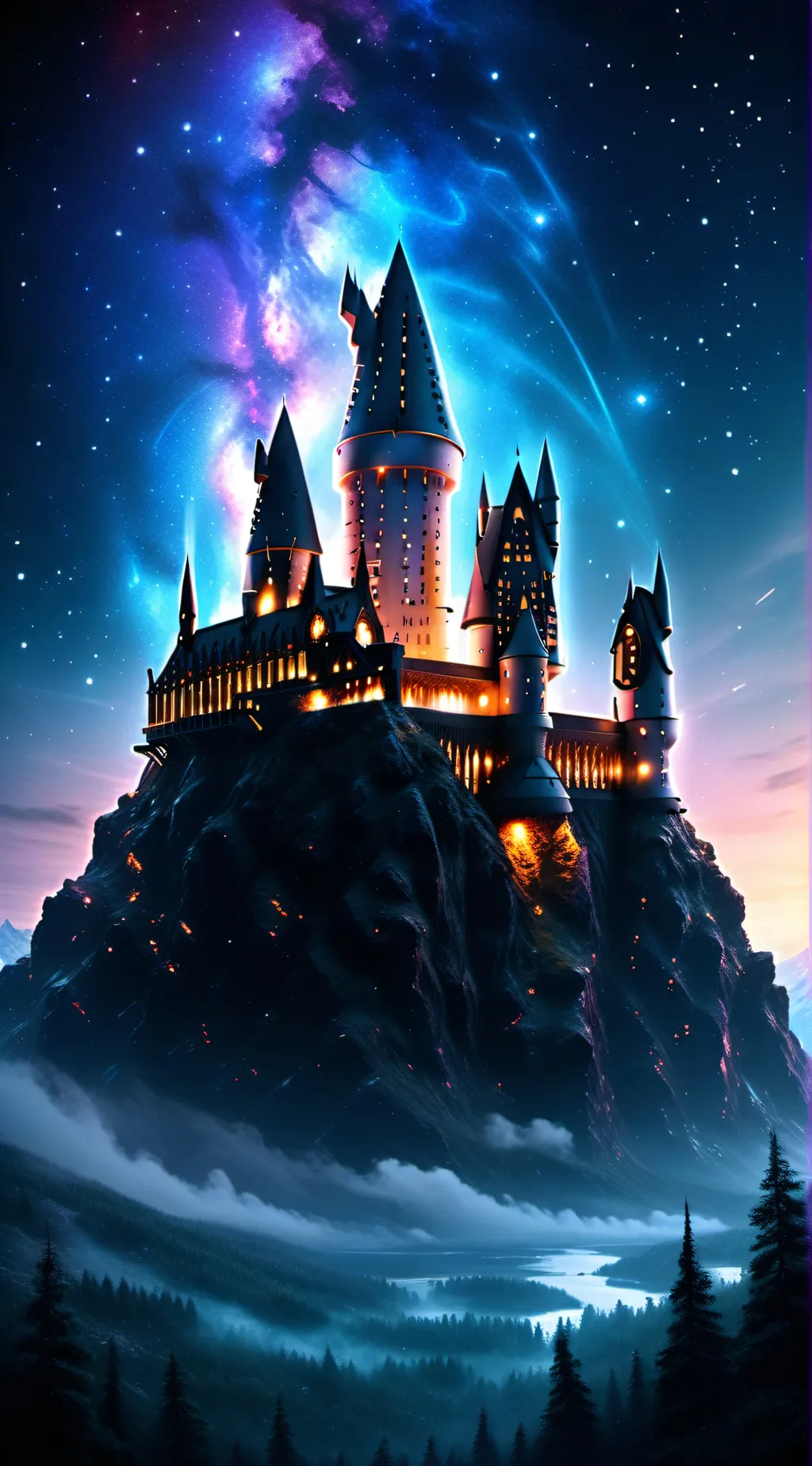 ai character: Hogwarts war background