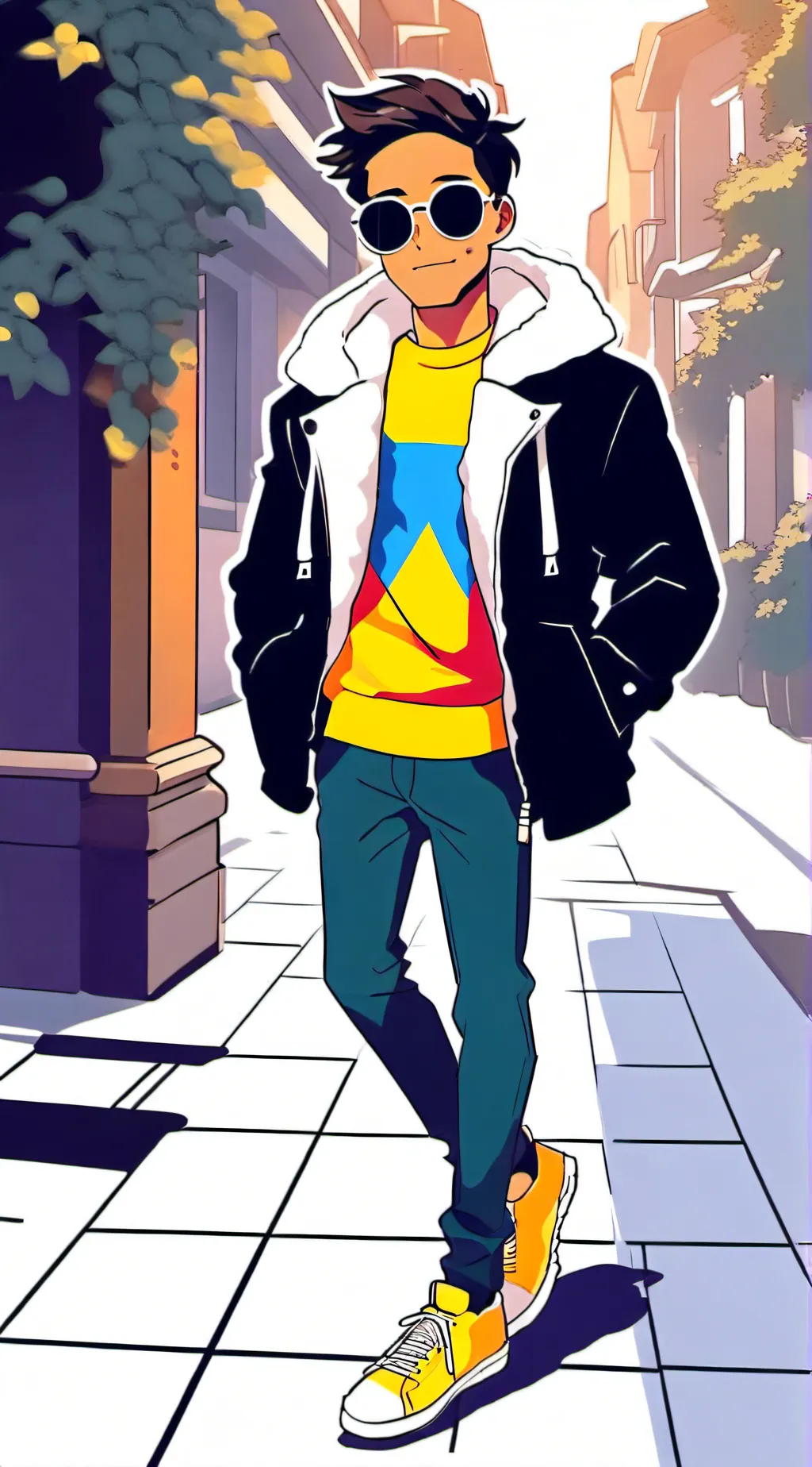 ai character: Papufresco background