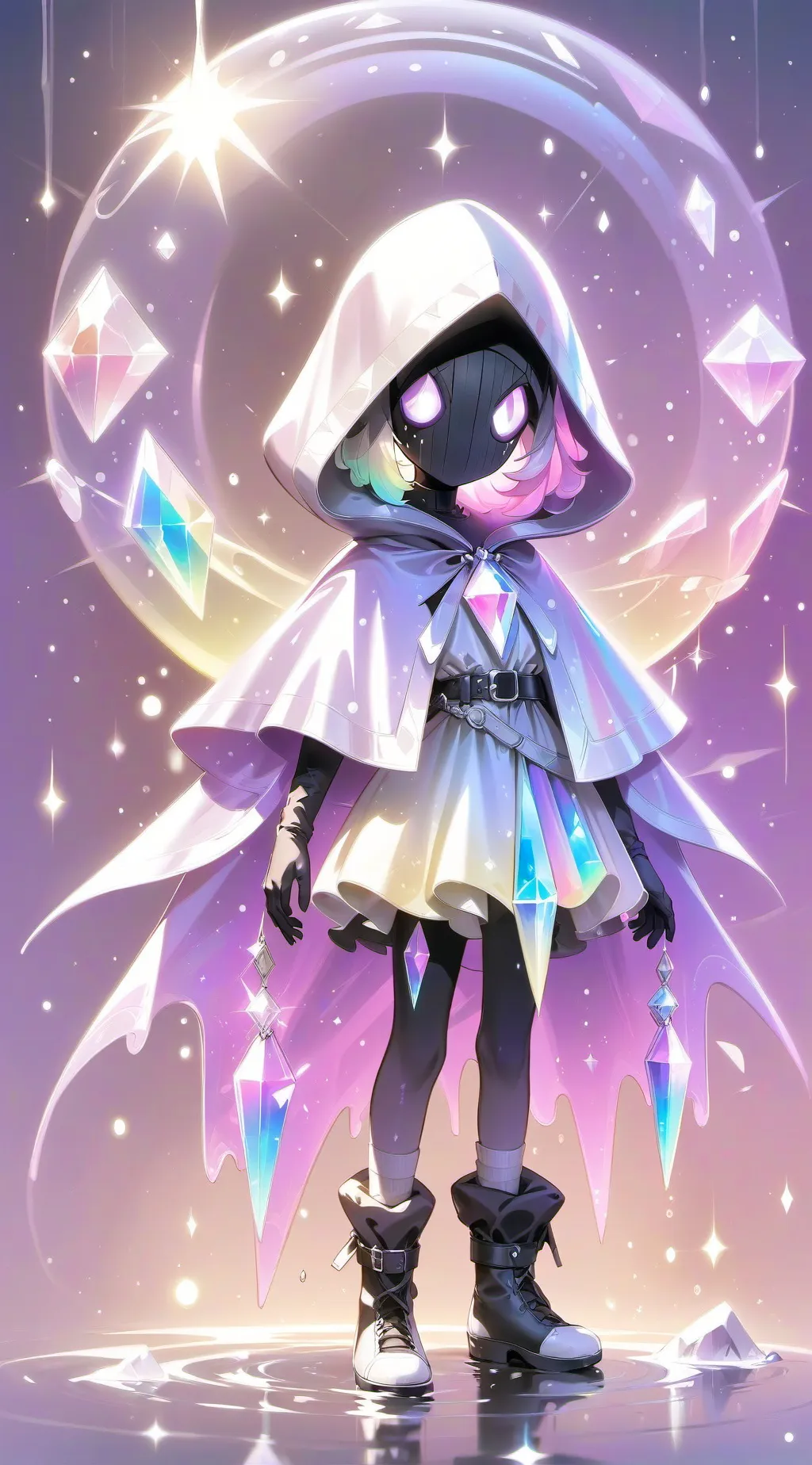 ai character: Crystal background