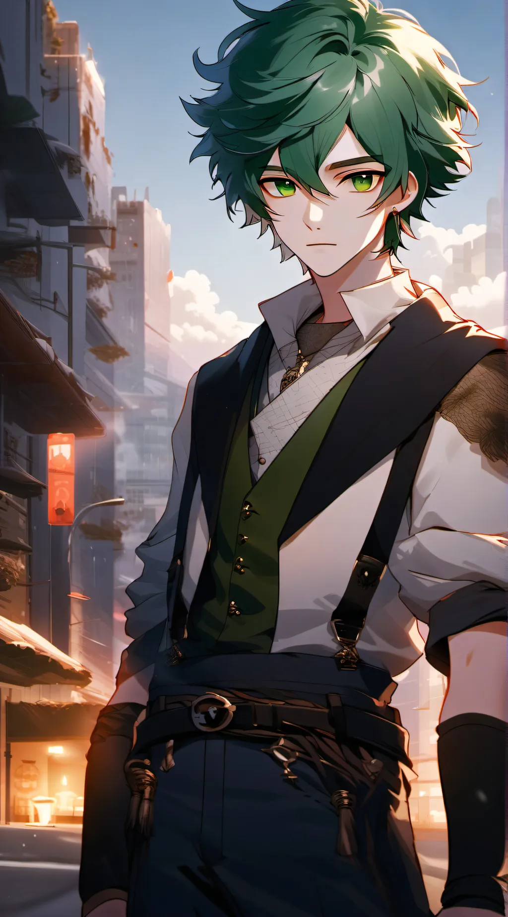 ai character: Izuku Midorya background