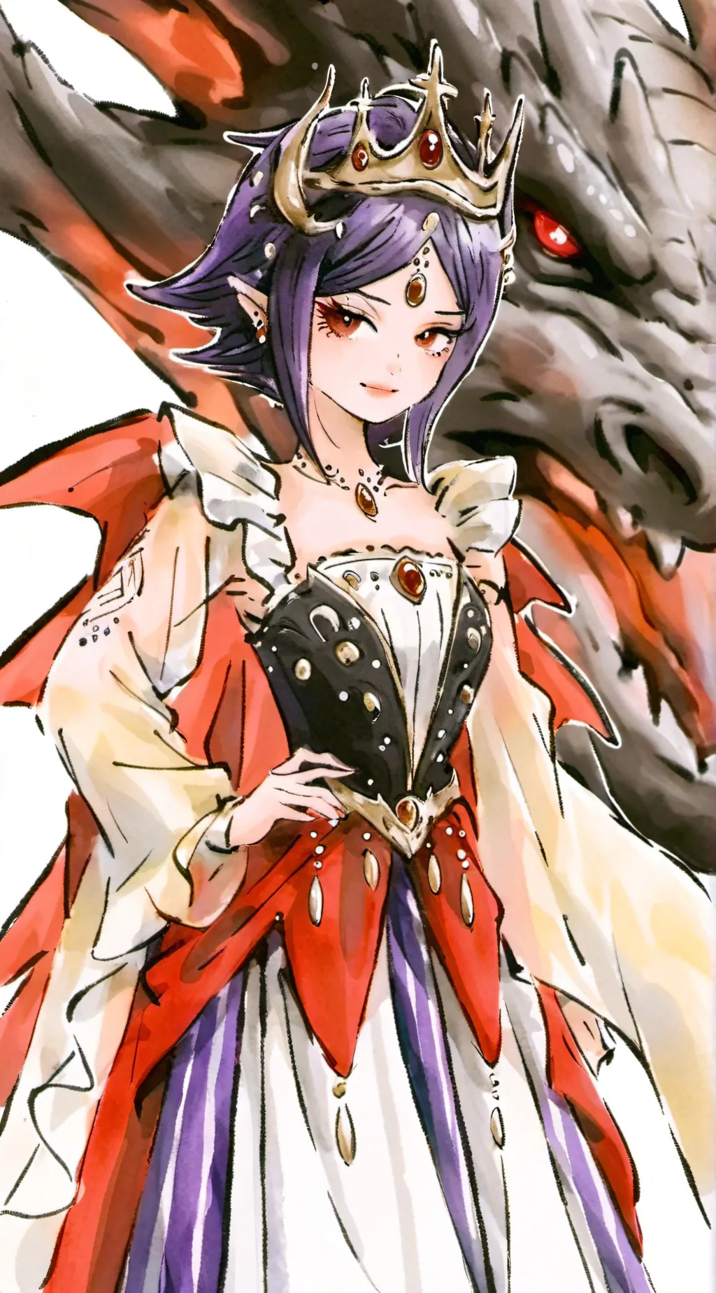 ai character: Dragon princess  background