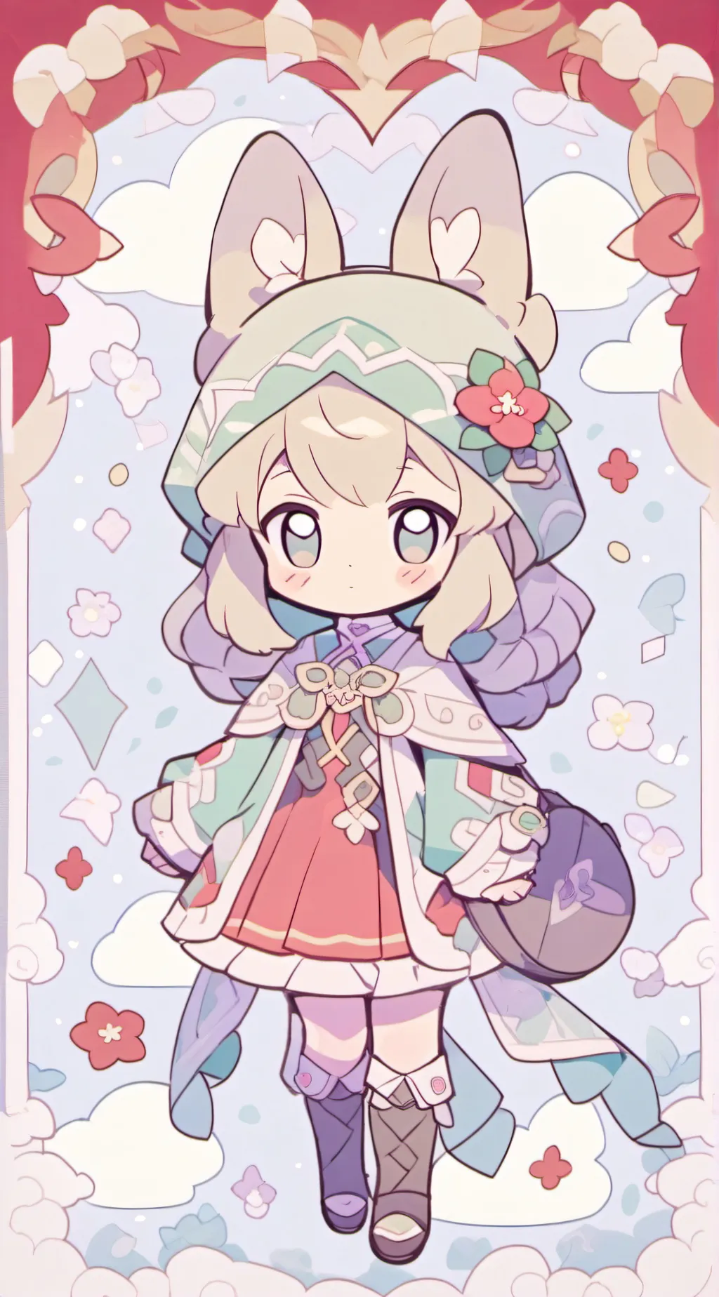 ai character: fpe in red background
