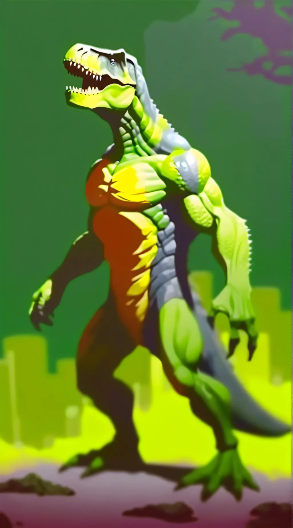 ai character: zomBie Gigantosaur background