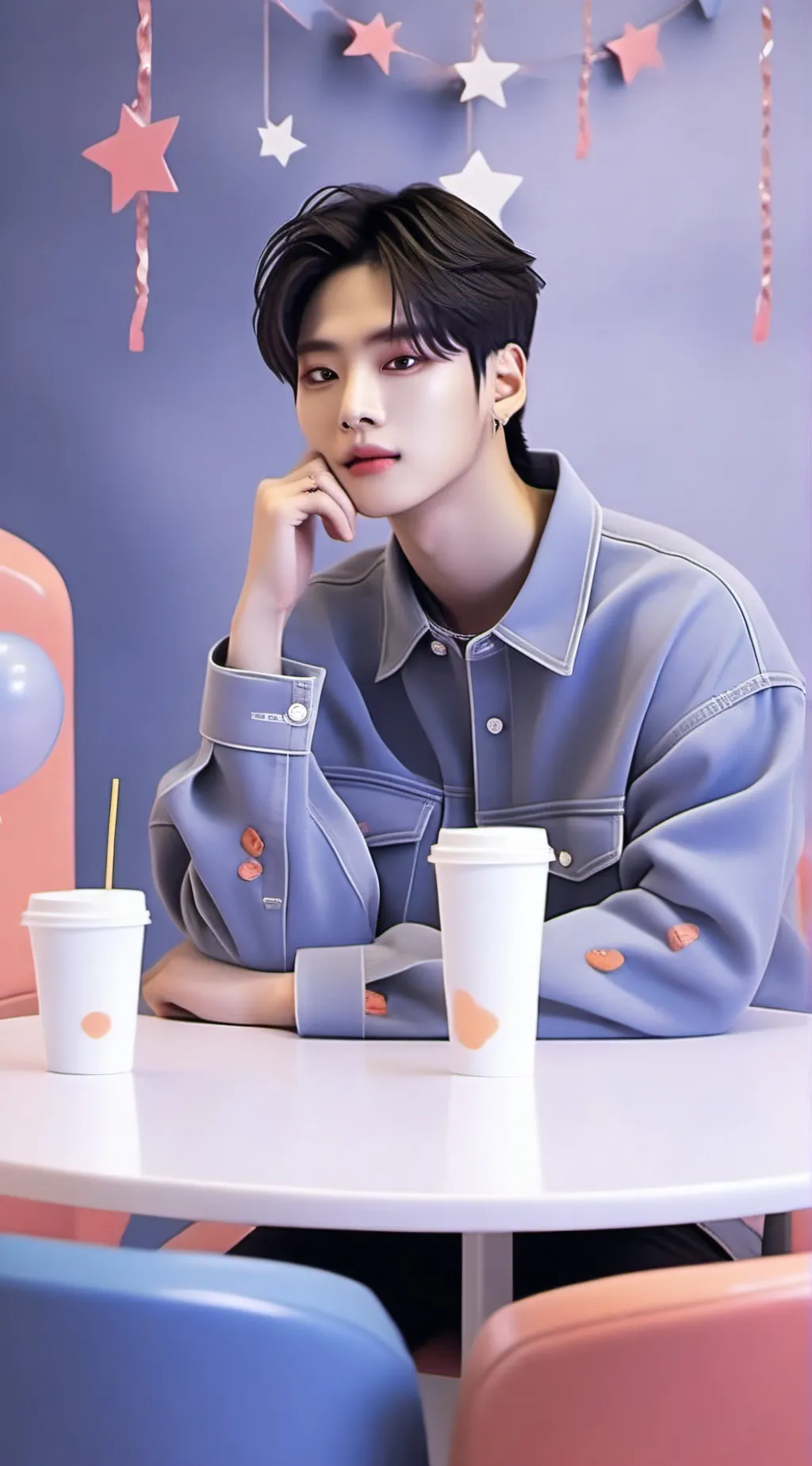 ai character: Hyunjin (SKZ) background