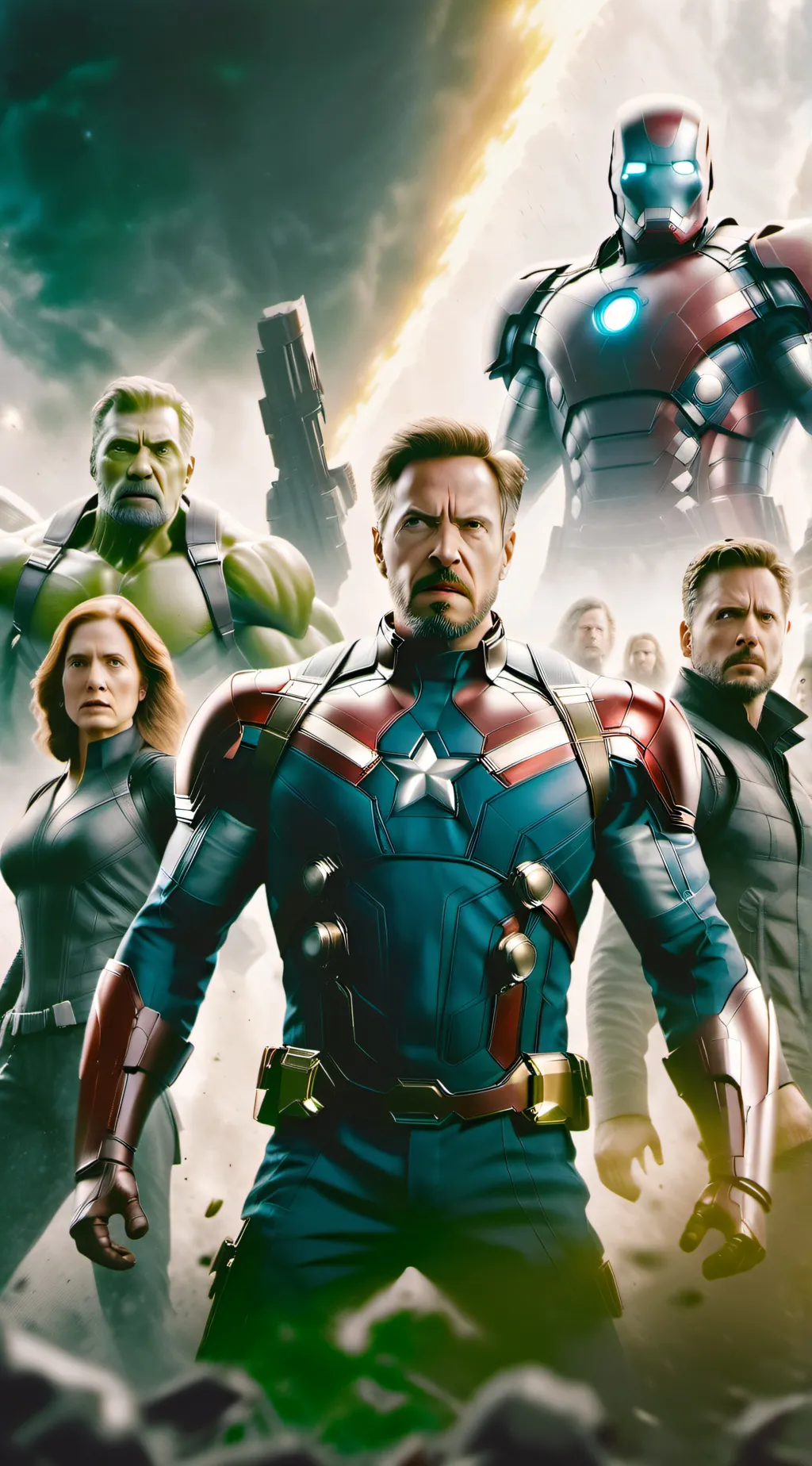 ai character: avengers background