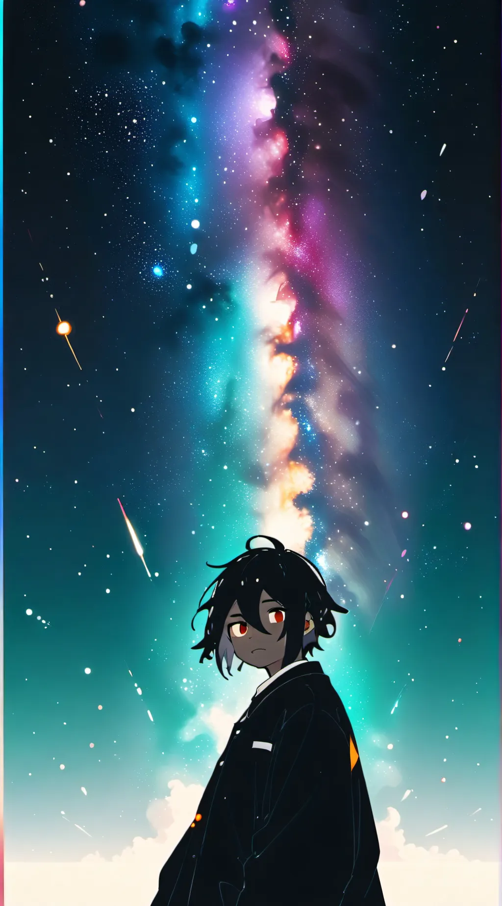 ai character: 𖤐sunny_star☆ background