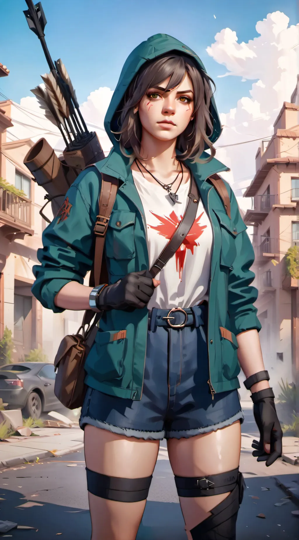 ai character: Jess Black background
