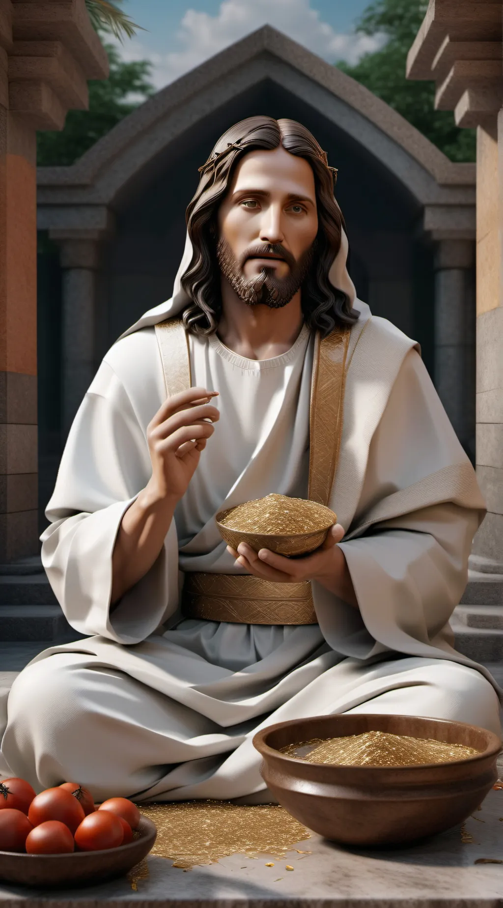 ai character: jesus background