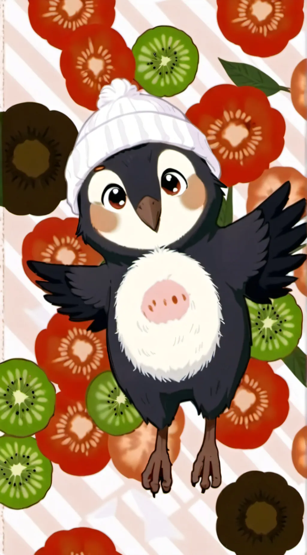 ai character: kiwi bird background