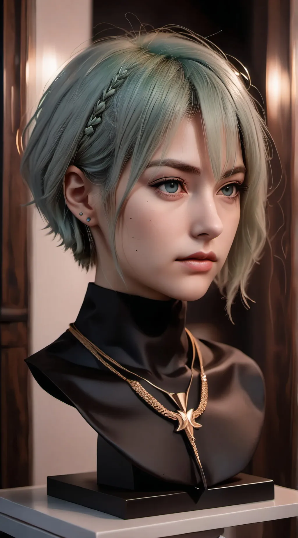 ai character: Necklace Display background