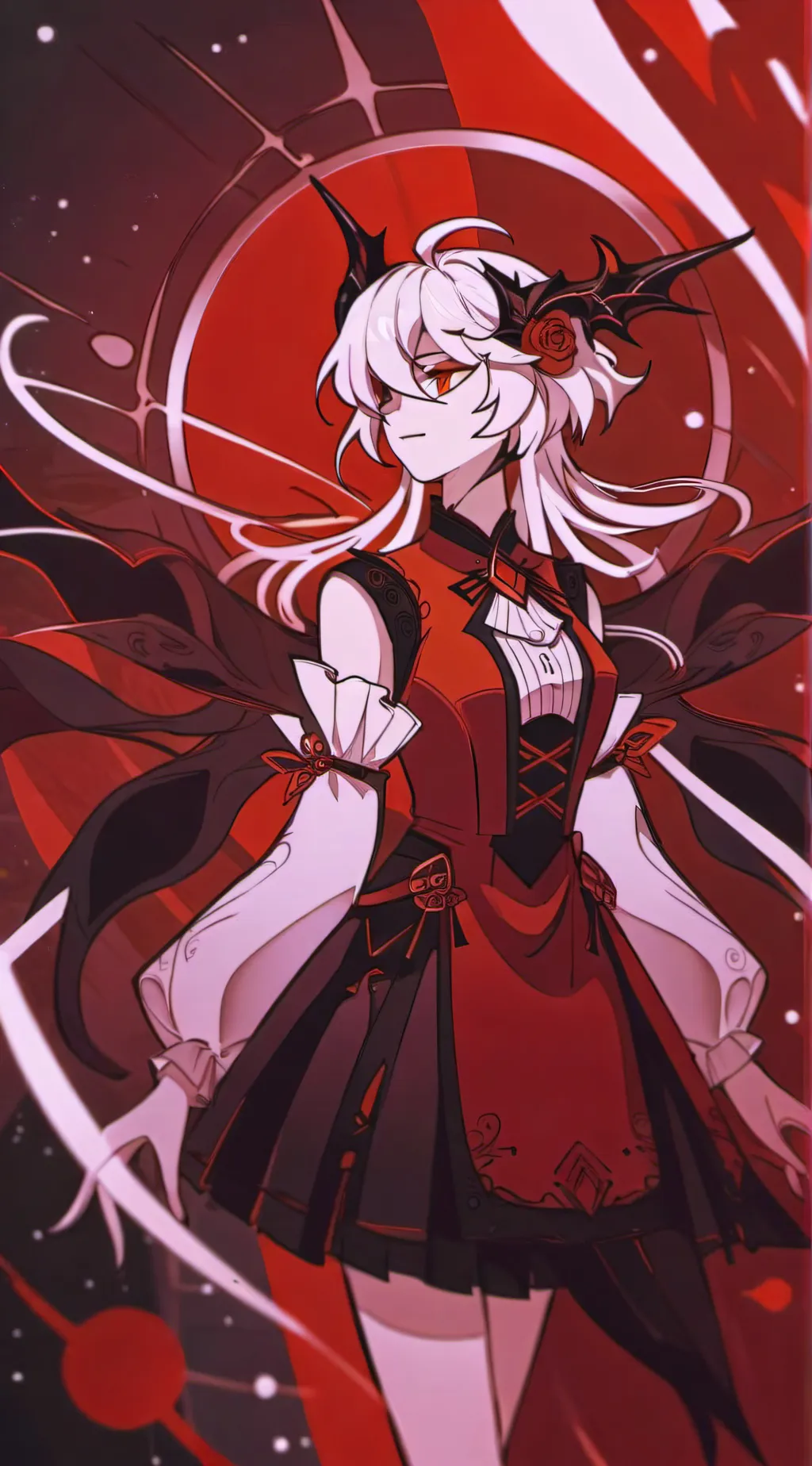 ai character: Alastor and angel  background