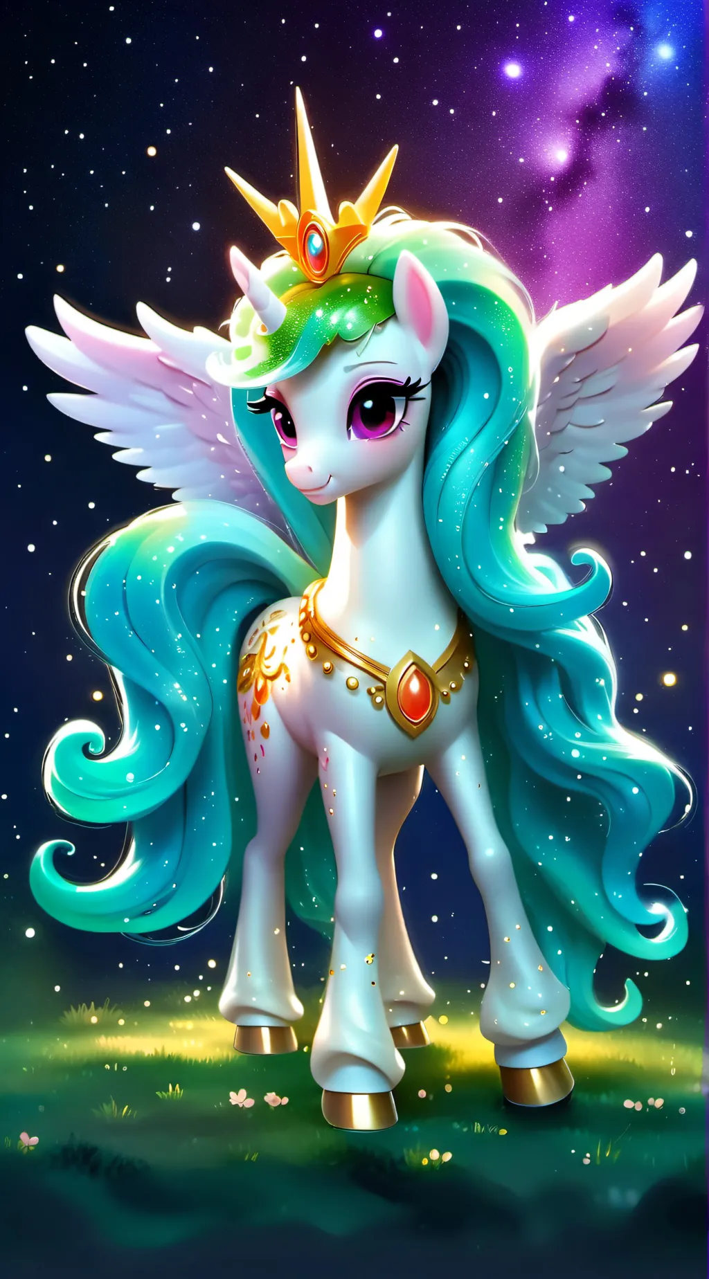 ai character: princess Celestia  background
