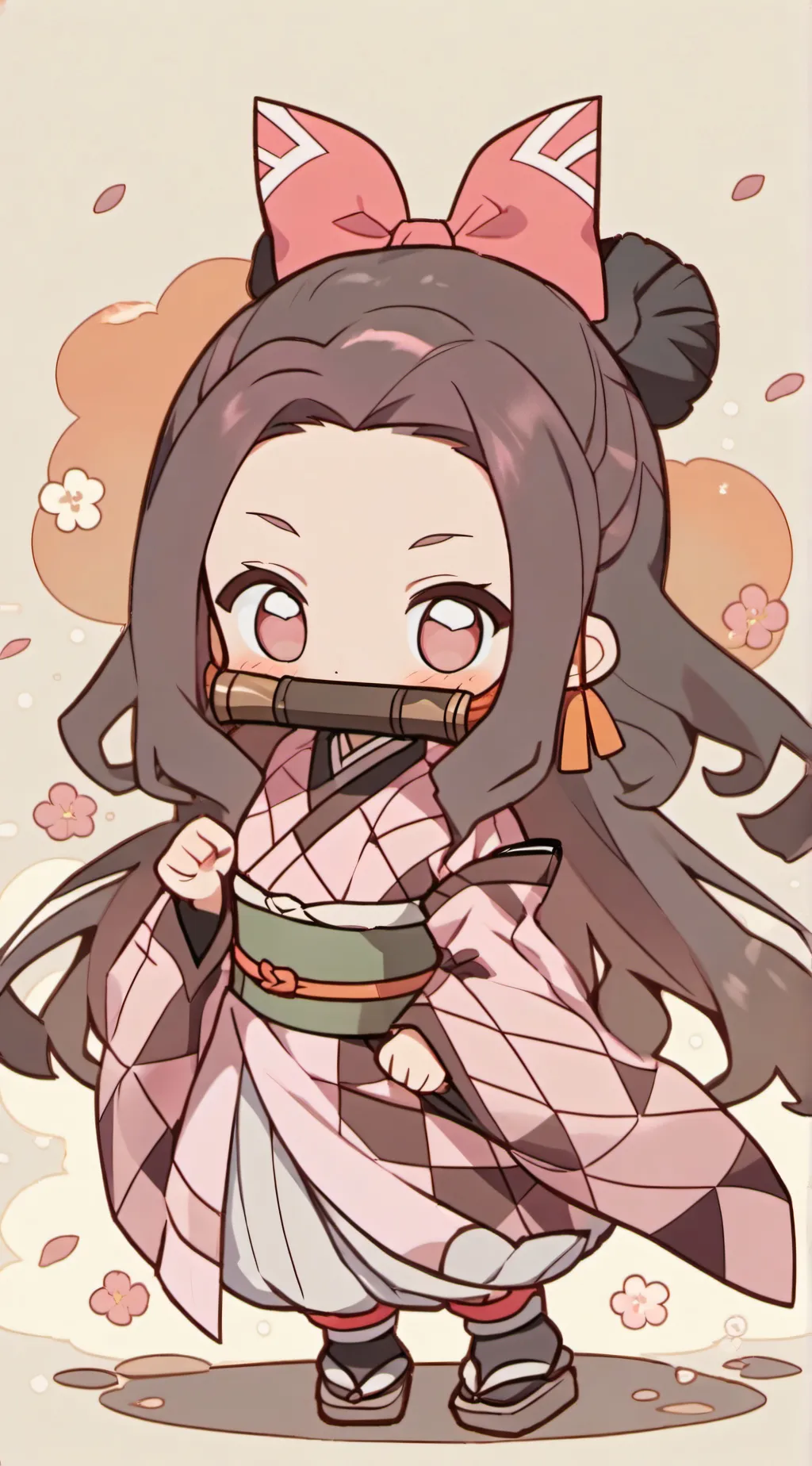 ai character: Nezuko Kamado background