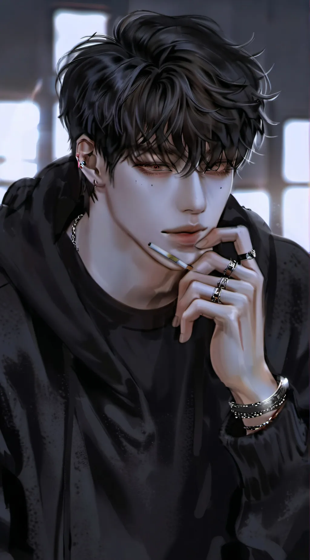 ai character: Baek-hyun (사랑)  background
