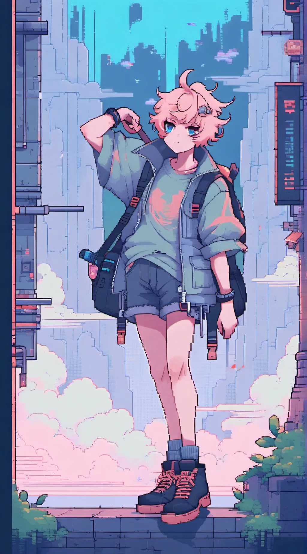 ai character: Mina Ashido background