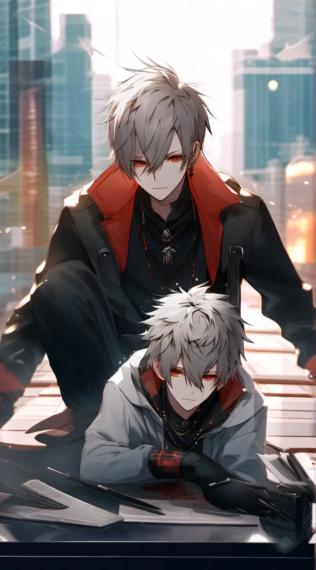 ai character: Xavier and Damian background