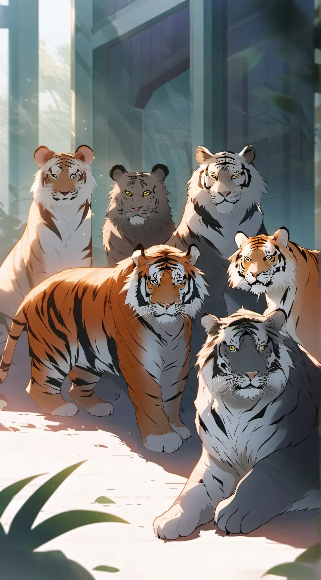 ai character: Cat colony  background