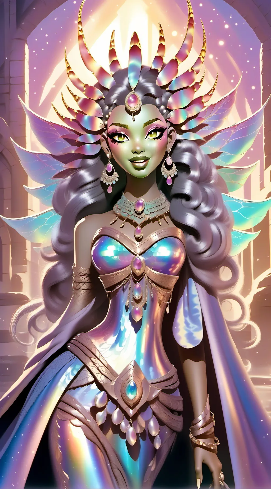 ai character: lavender background