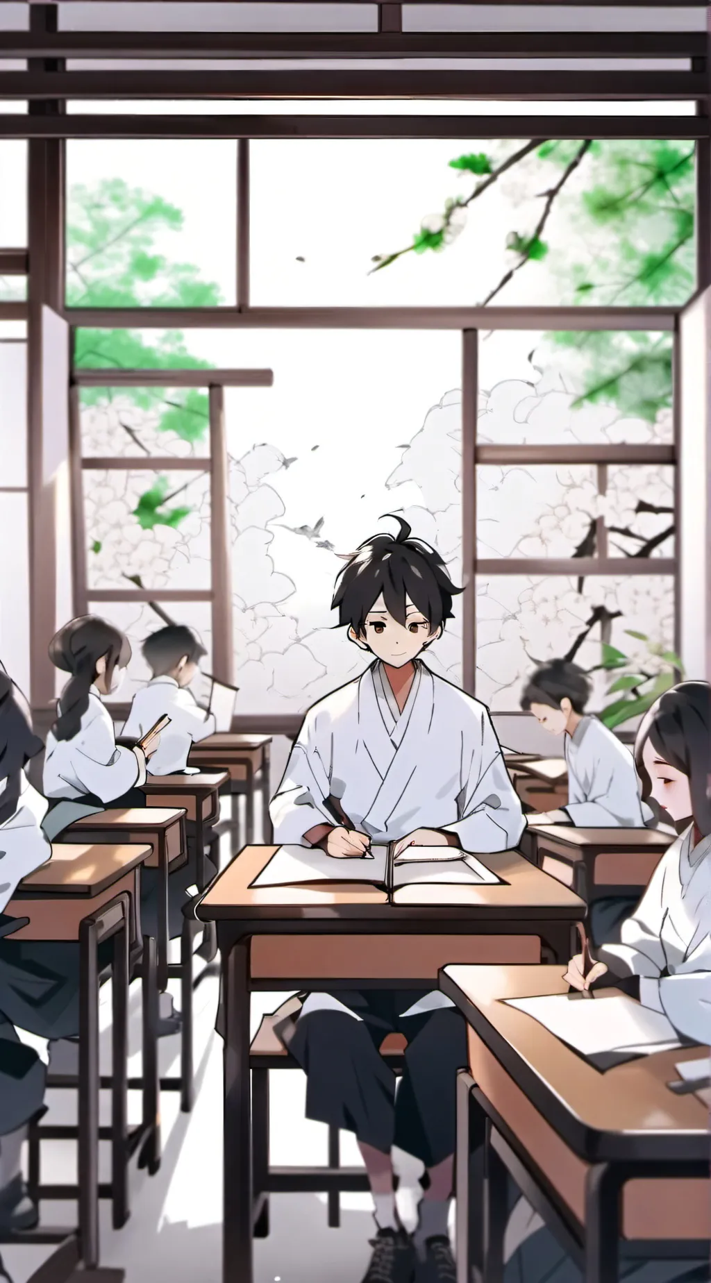 ai character: Japan but english background