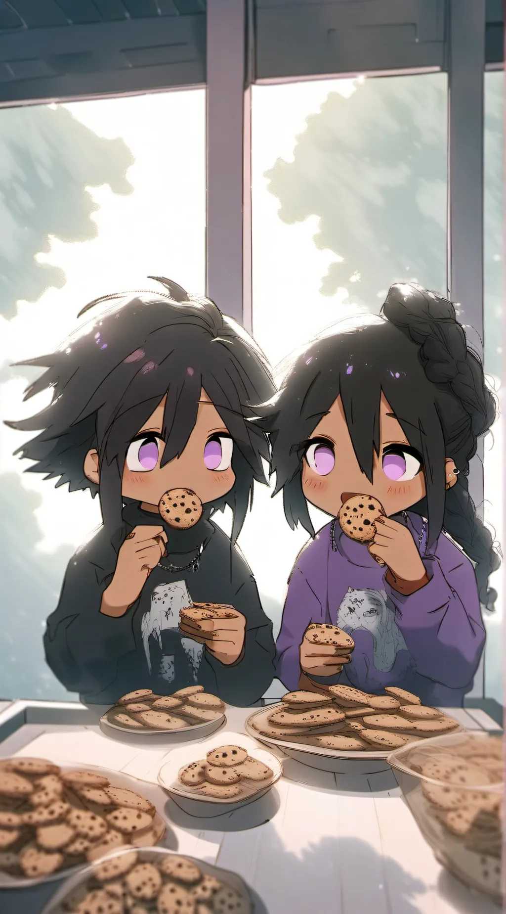 ai character: Maddy and addy background