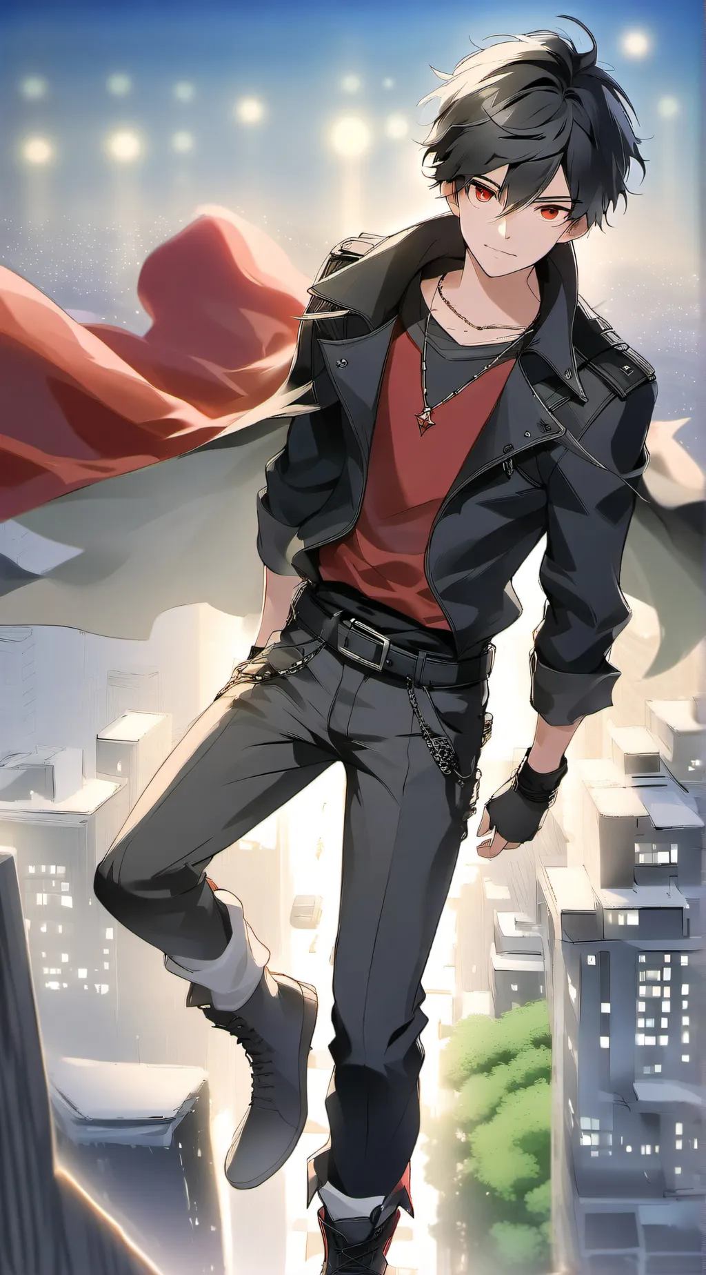 ai character: MHA x Beelzebub  background