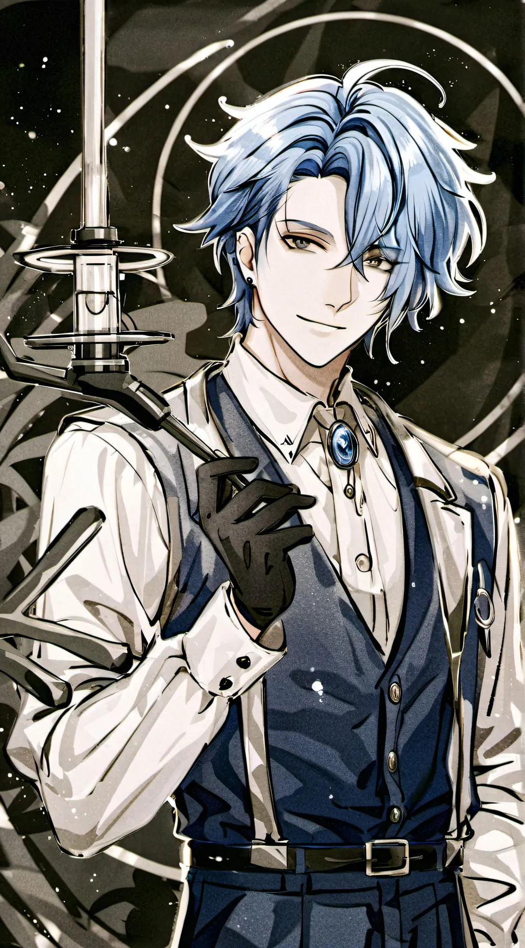 ai character: Mr. Gray  background