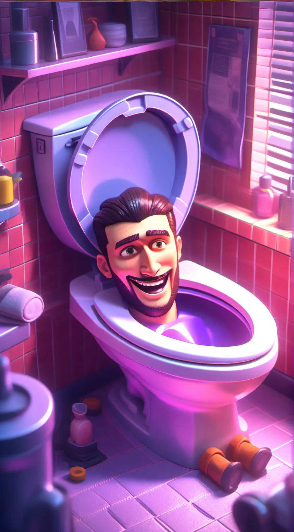 ai character: Skibidi toilet background