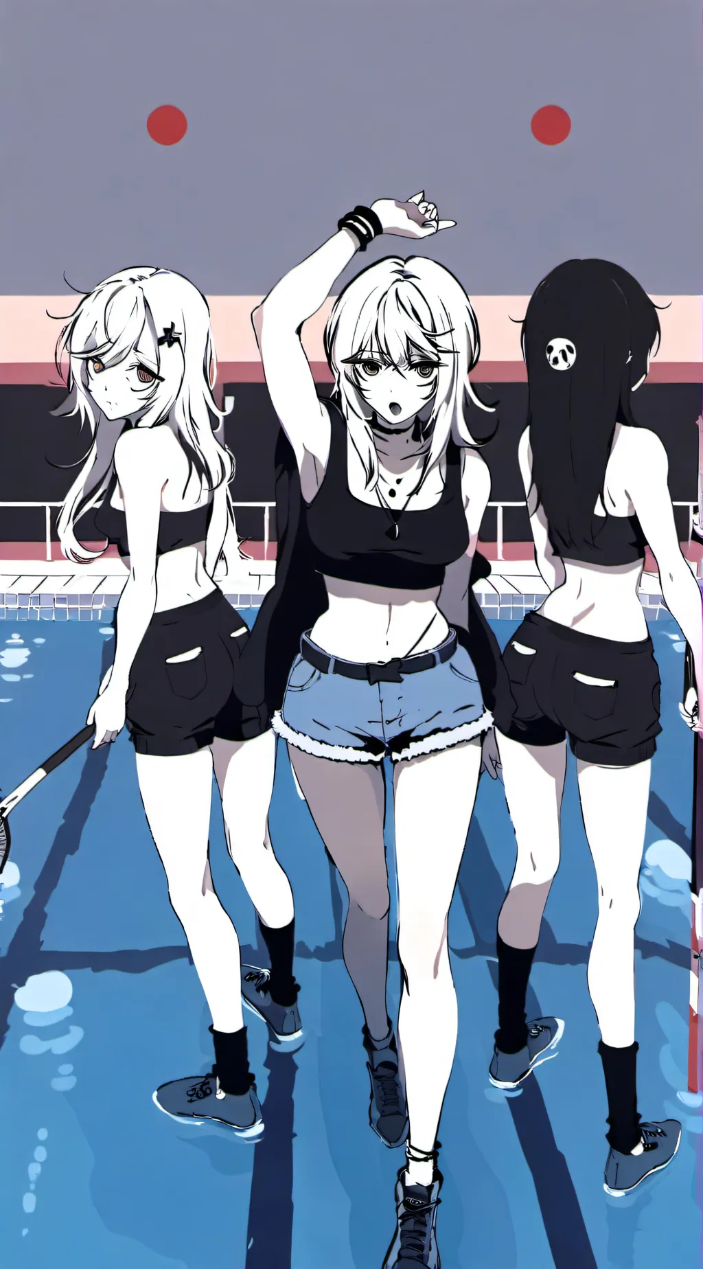 ai character: Four hot girls background