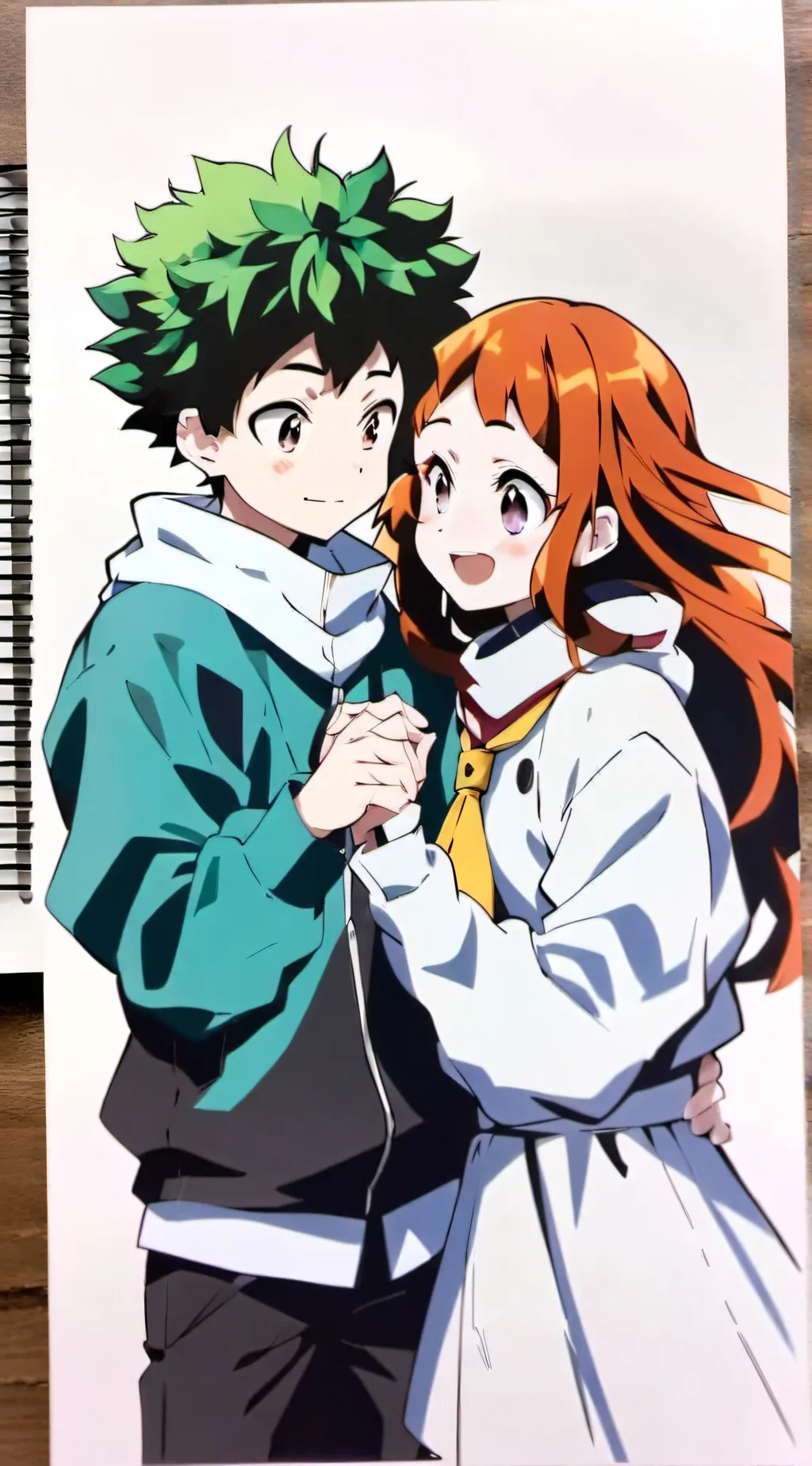 ai character: izuku ❤️ ochaco  background