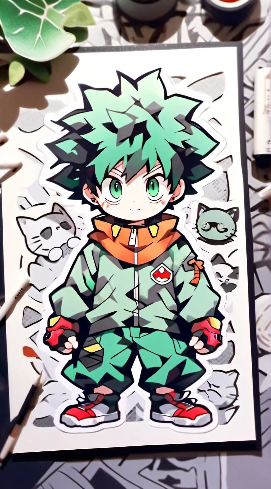 ai character: Deku/bakugo  background