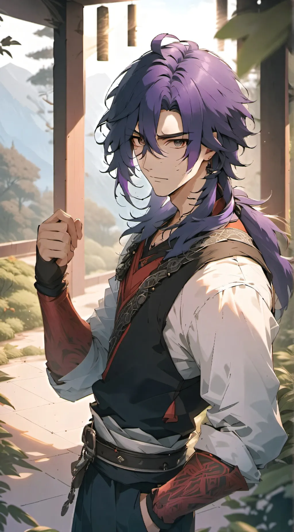 ai character: Serious boxer background