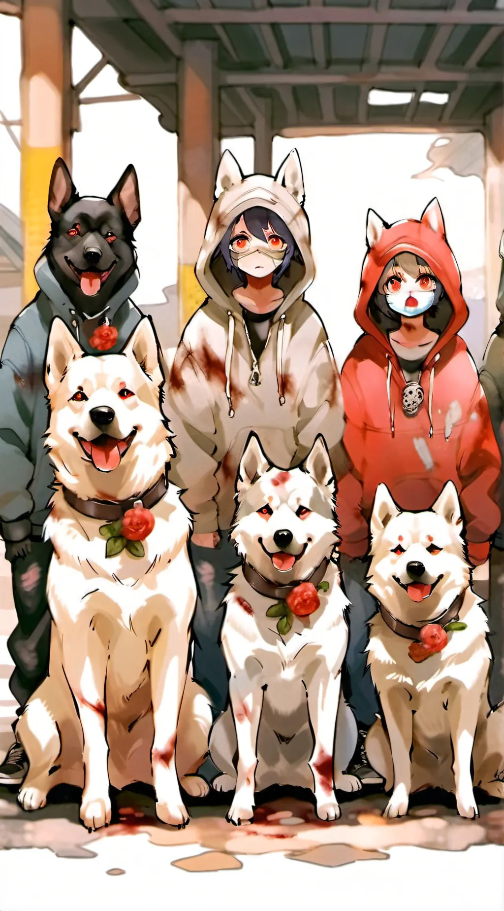 ai character: zombie dogs background