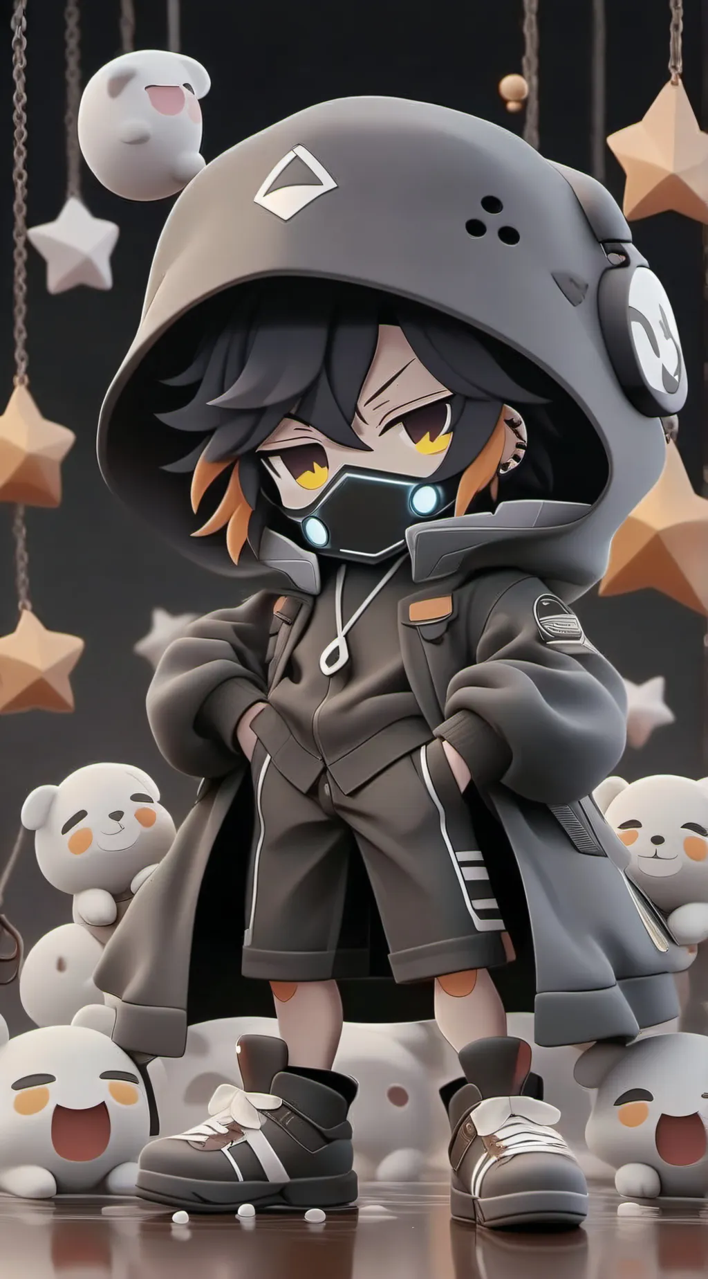 ai character: Miss circle background