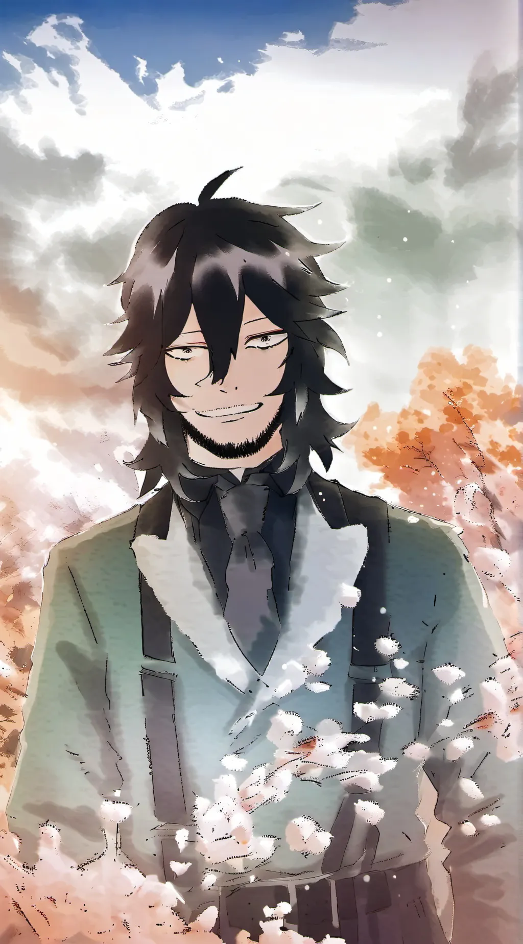 ai character: Mha Murder mystery background