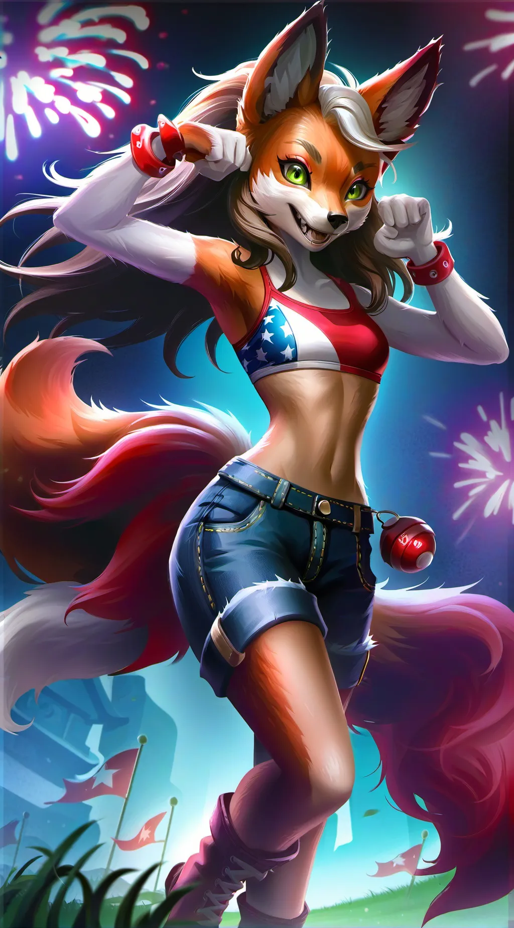 ai character: Foxy background