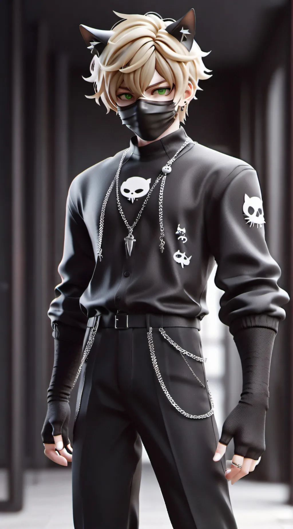 ai character: Cat noir background