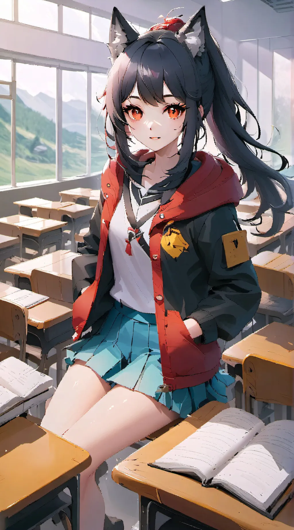 ai character: akari background