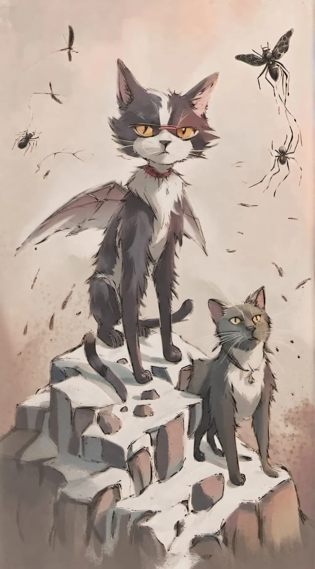 ai character: huskdust sad background