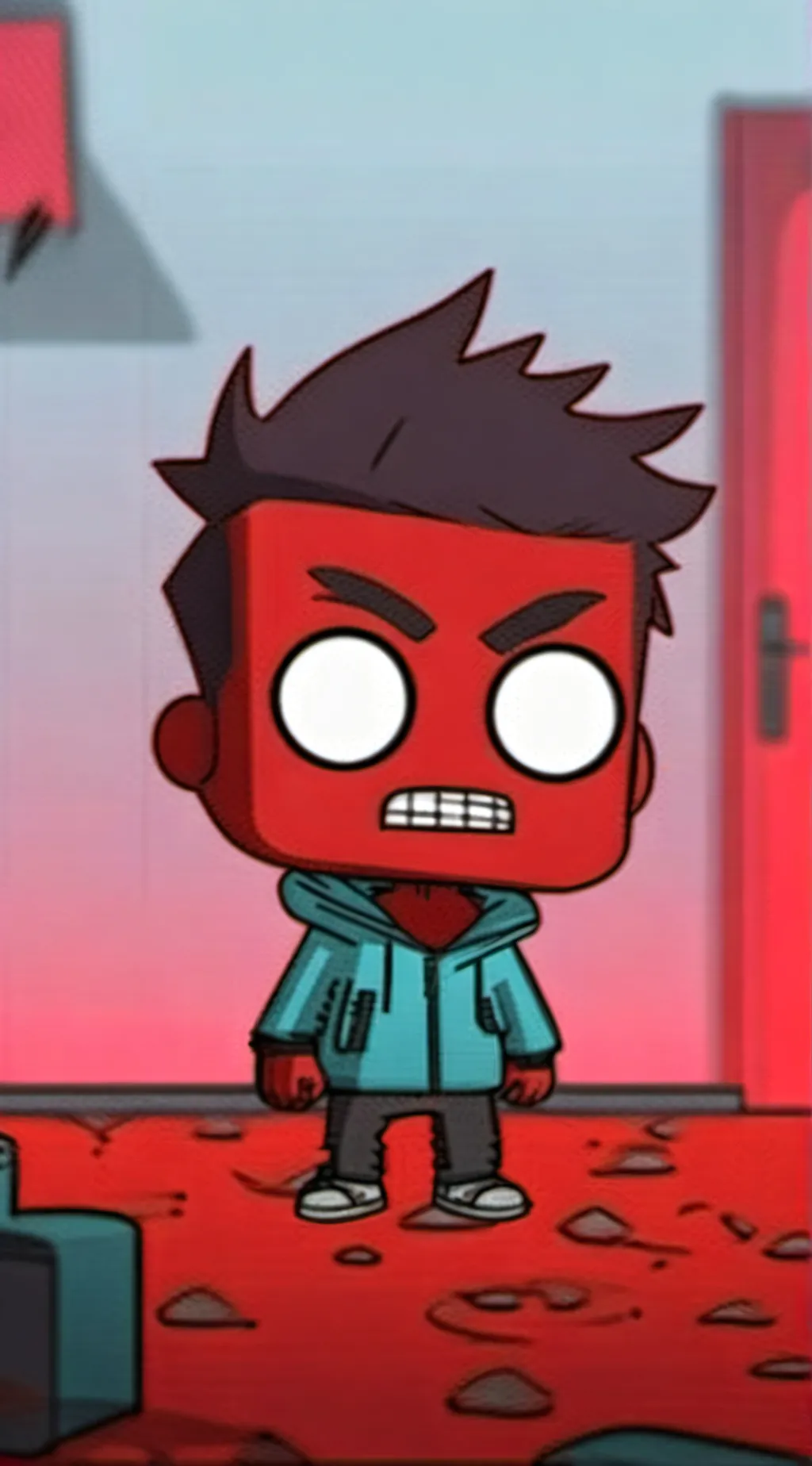 ai character: Alastor cat ugly background