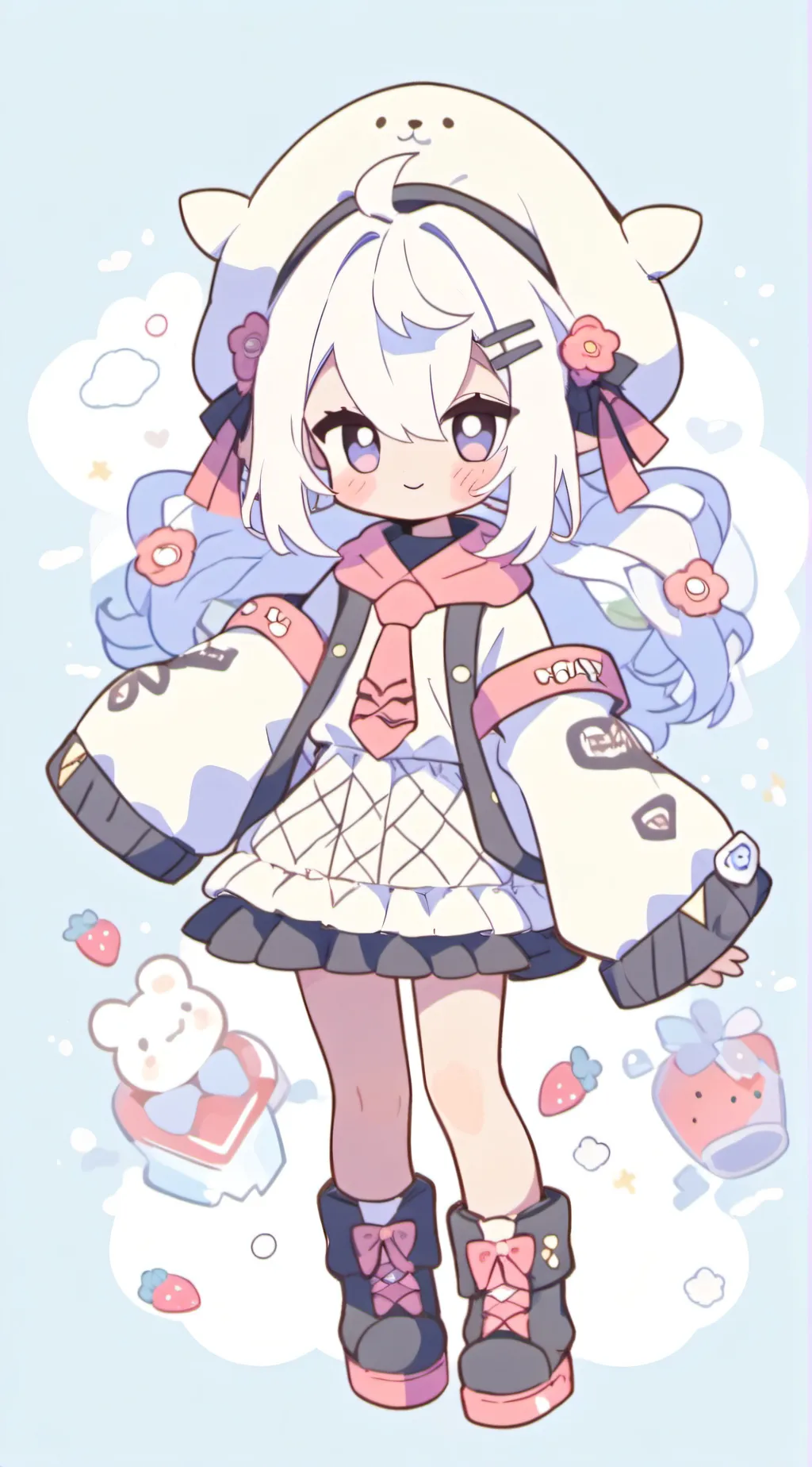 ai character: Bacon girl background