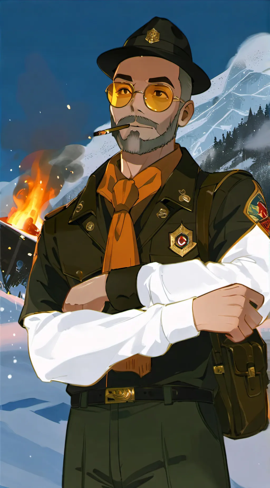 ai character: mr drill megamore background