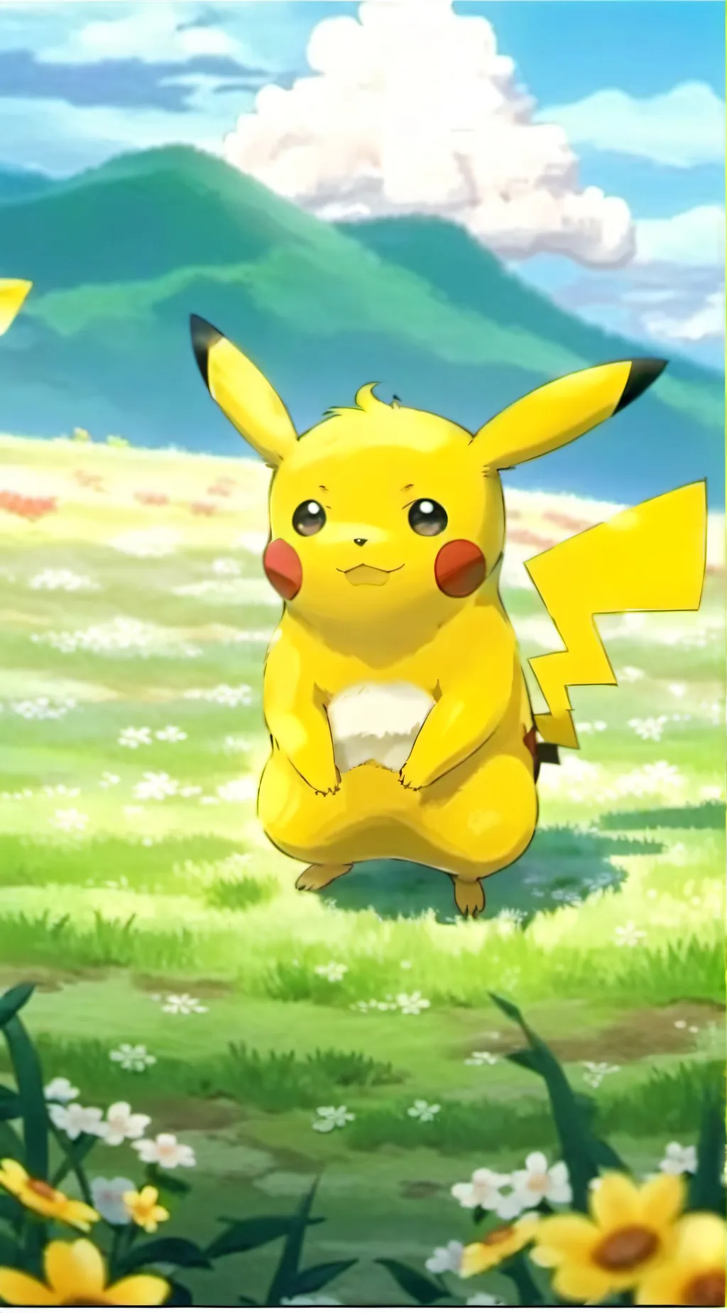 ai character: Pikachu  background