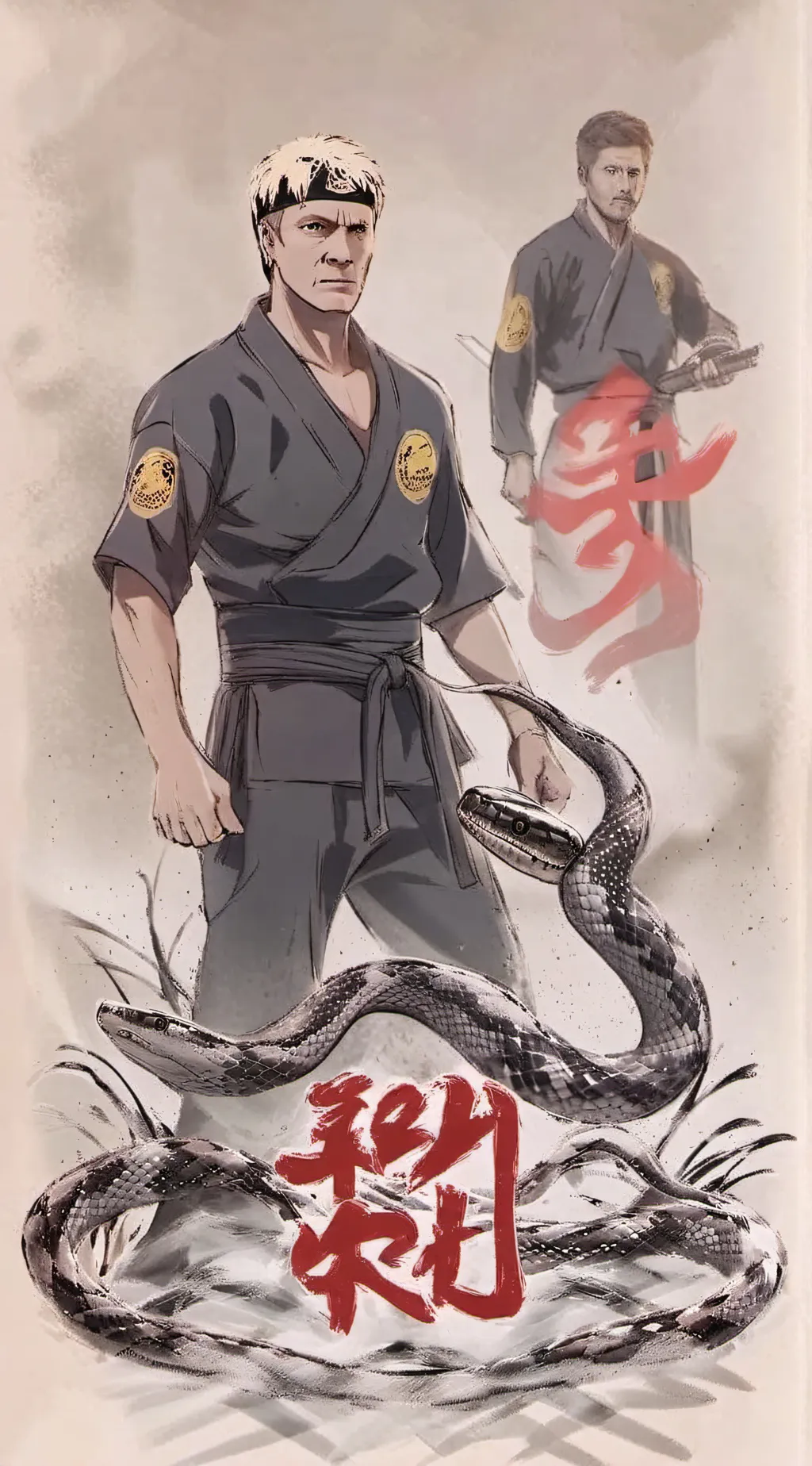 ai character: Cobra kai background