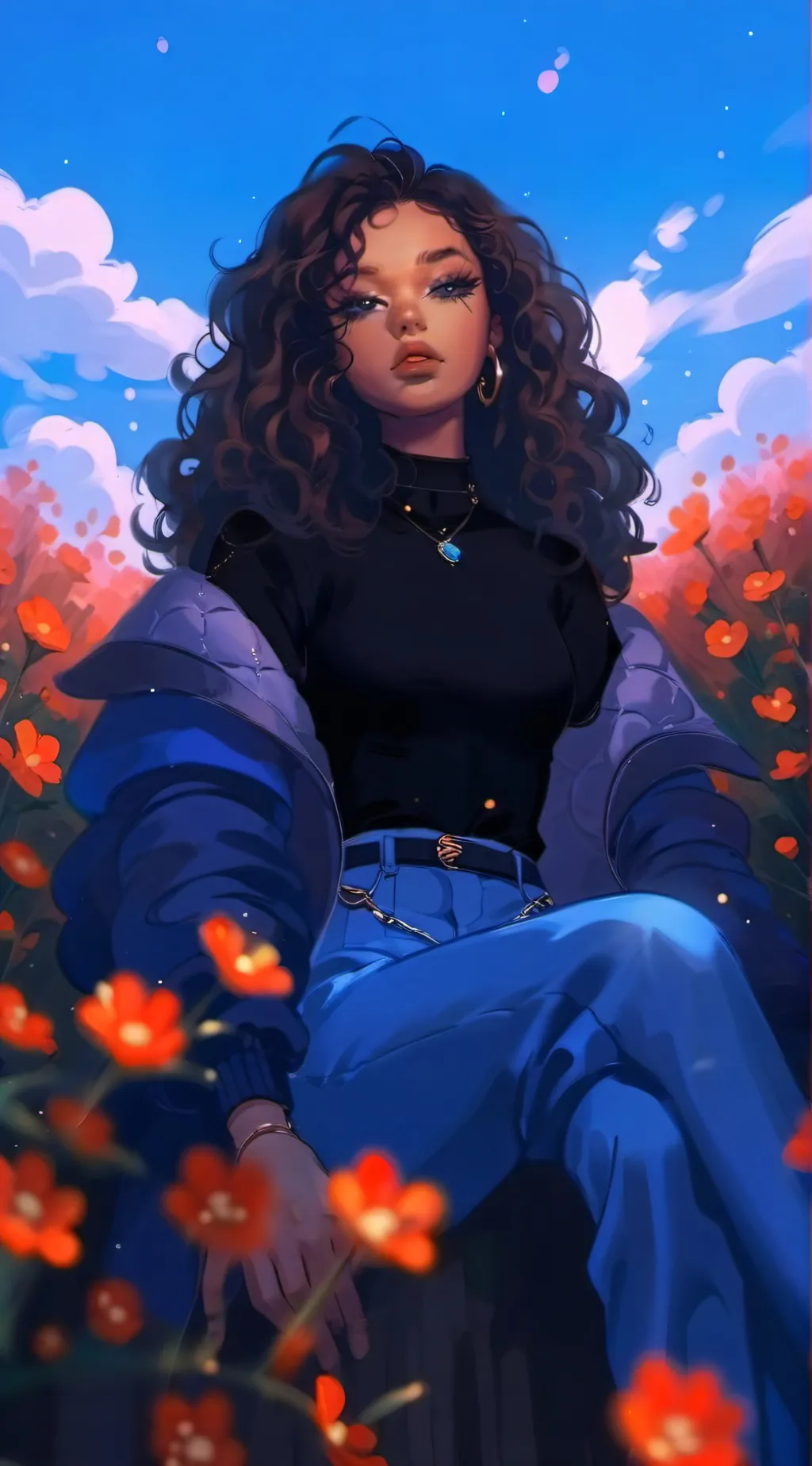 ai character: Oliva  background