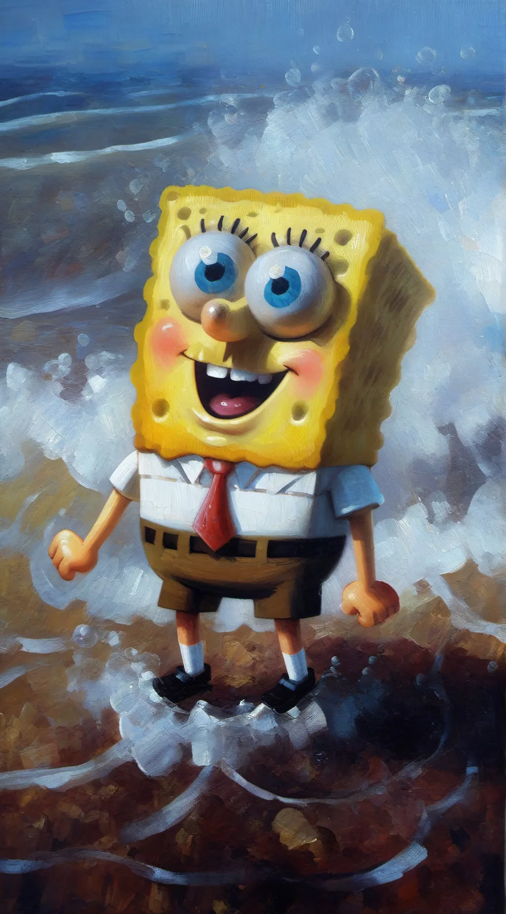 ai character: Spongebob background